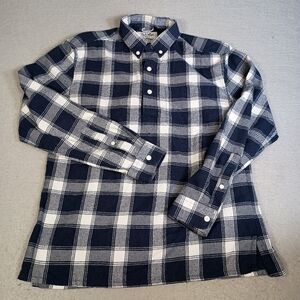 Chubbies The Nutter Plaid Flannel Popover Blue Outdoors Hiking Men's M Pullover